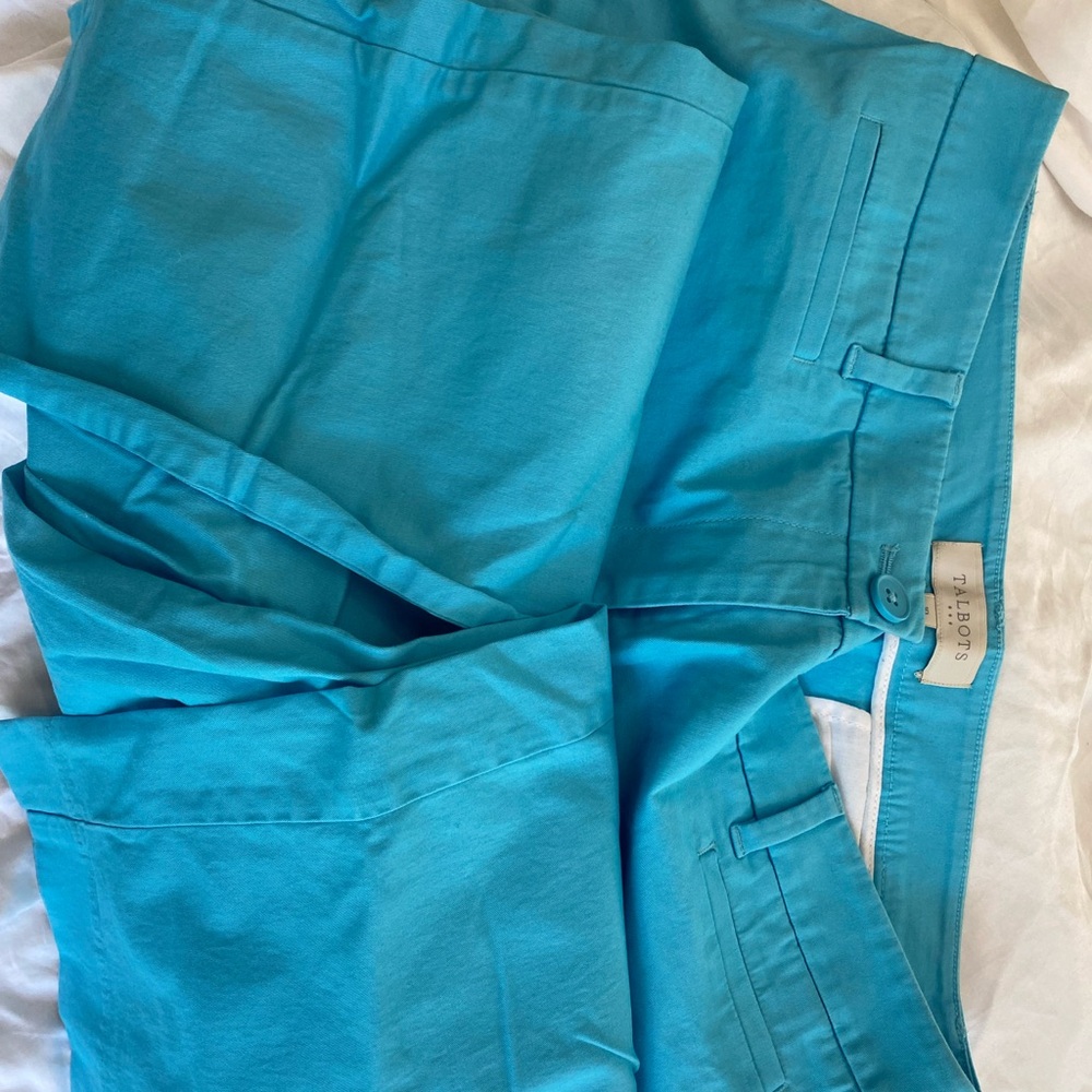 Talbots Bright Blue Cropped Pants
